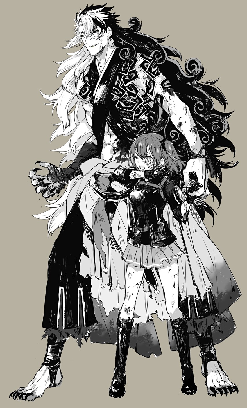 fujimaru ritsuka and ashiya douman (fate and 1 more) drawn by matsuno_(mat8k)