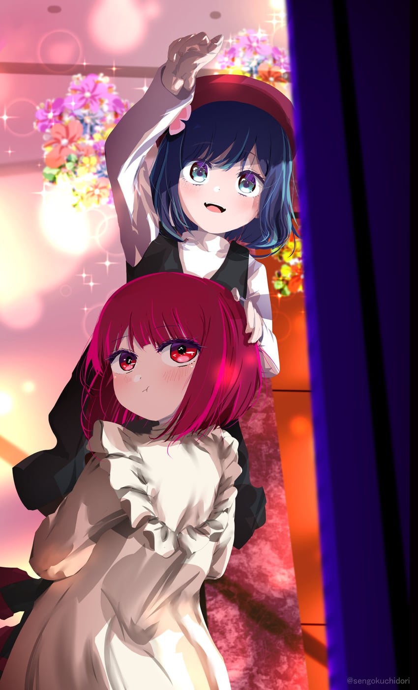 arima kana and kurokawa akane (oshi no ko) drawn by sengoku_chidori