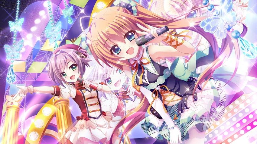 shikimiya mana and misaki sango (re:stage!) drawn by izumi_tsubasu
