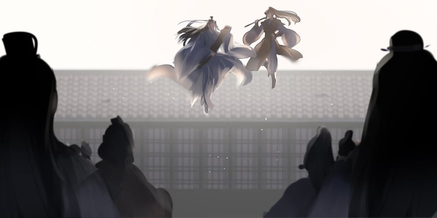 wei wuxian and lan wangji (modao zushi) drawn by xianduguaitan