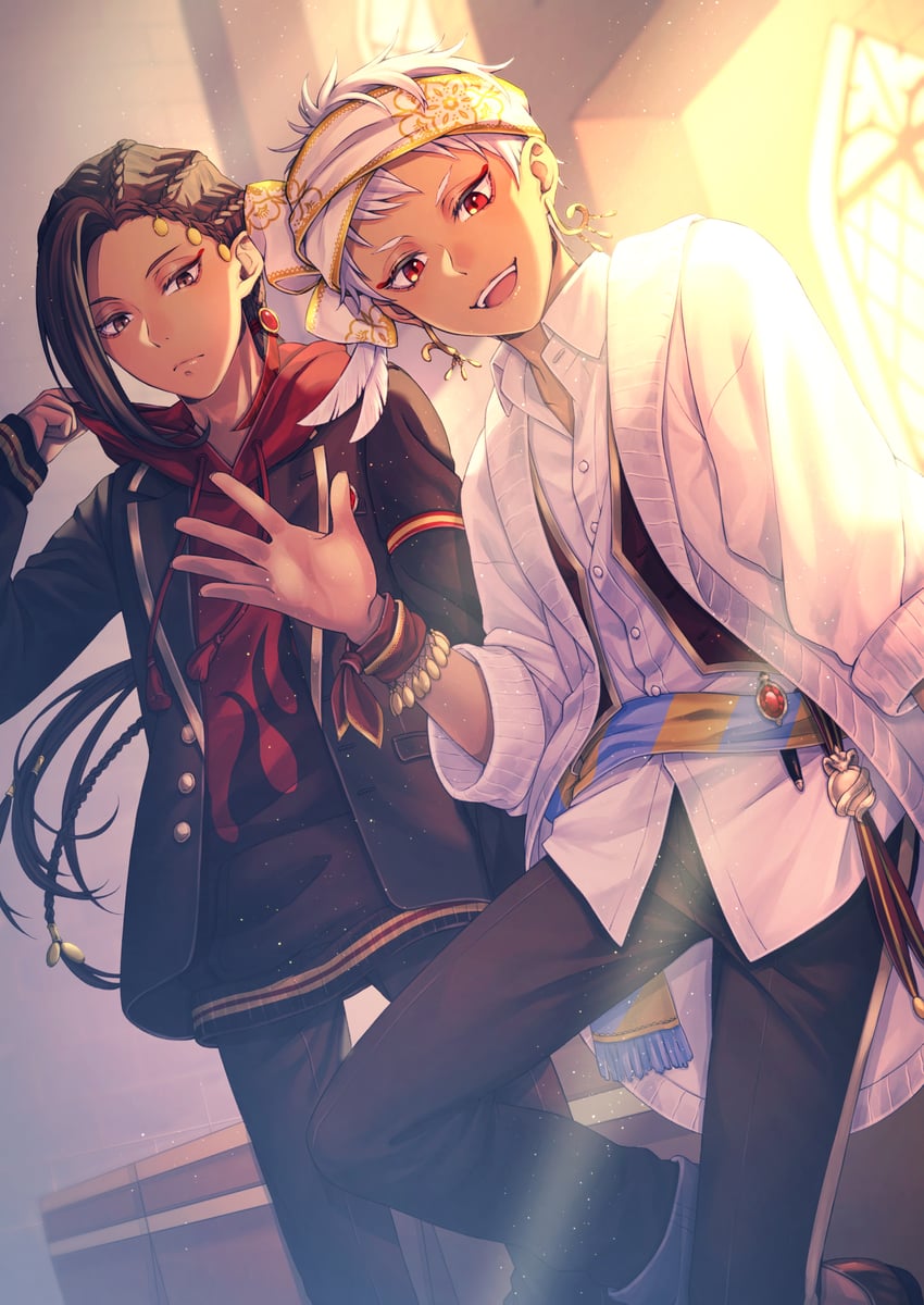 jamil viper and kalim al-asim (twisted wonderland) drawn by mirurukka