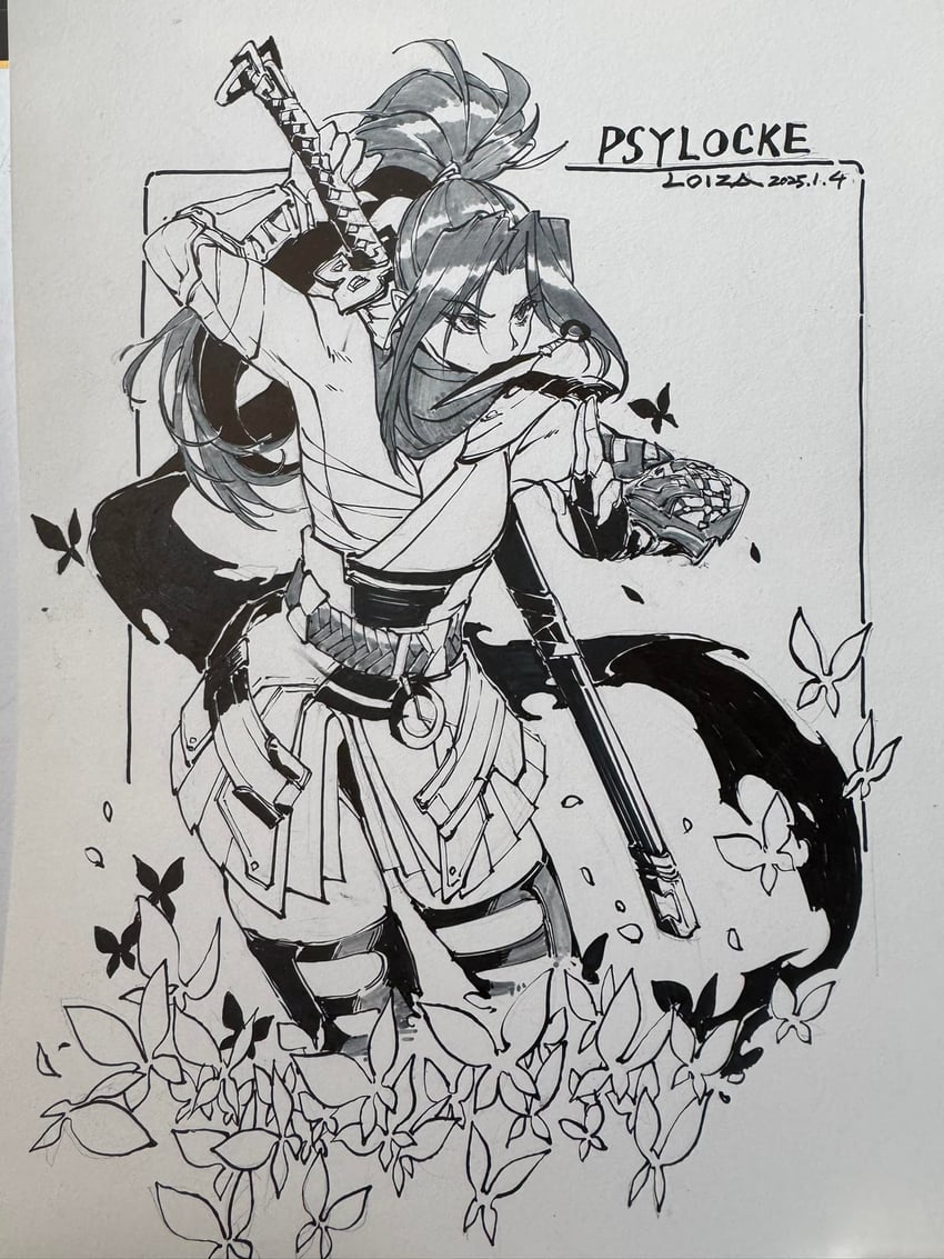 psylocke (marvel and 2 more) drawn by loiza and loiza0319