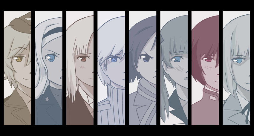 nikka edvardine katajainen, kanno naoe, waltrud krupinski, edytha rossmann, aleksandra i. pokryshkin, and 3 more (world witches series and 1 more) drawn by macaroot