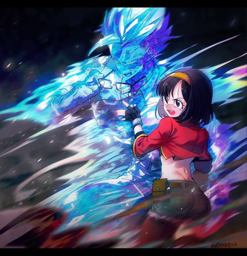 son gohan and pan (dragon ball and 1 more) drawn by ommmyoh