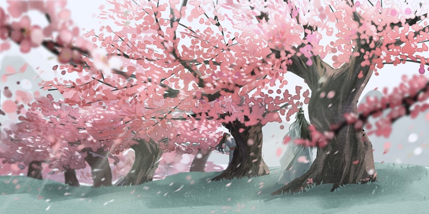 wei wuxian and lan wangji (modao zushi) drawn by xianduguaitan
