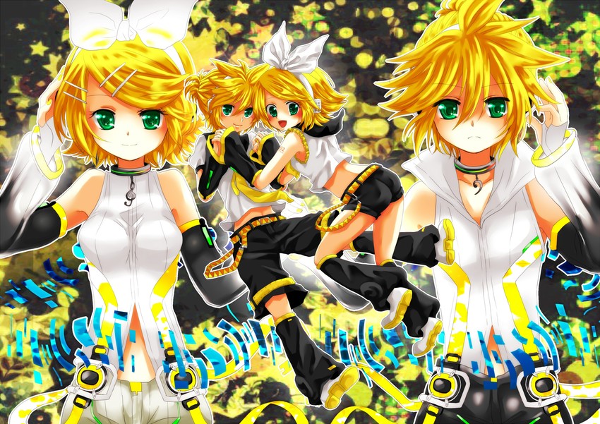 kagamine rin and kagamine len (vocaloid) drawn by ayano_(irodori)