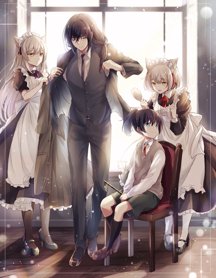 mio, noah, m, and n (xenoblade chronicles and 1 more) drawn by ui_frara