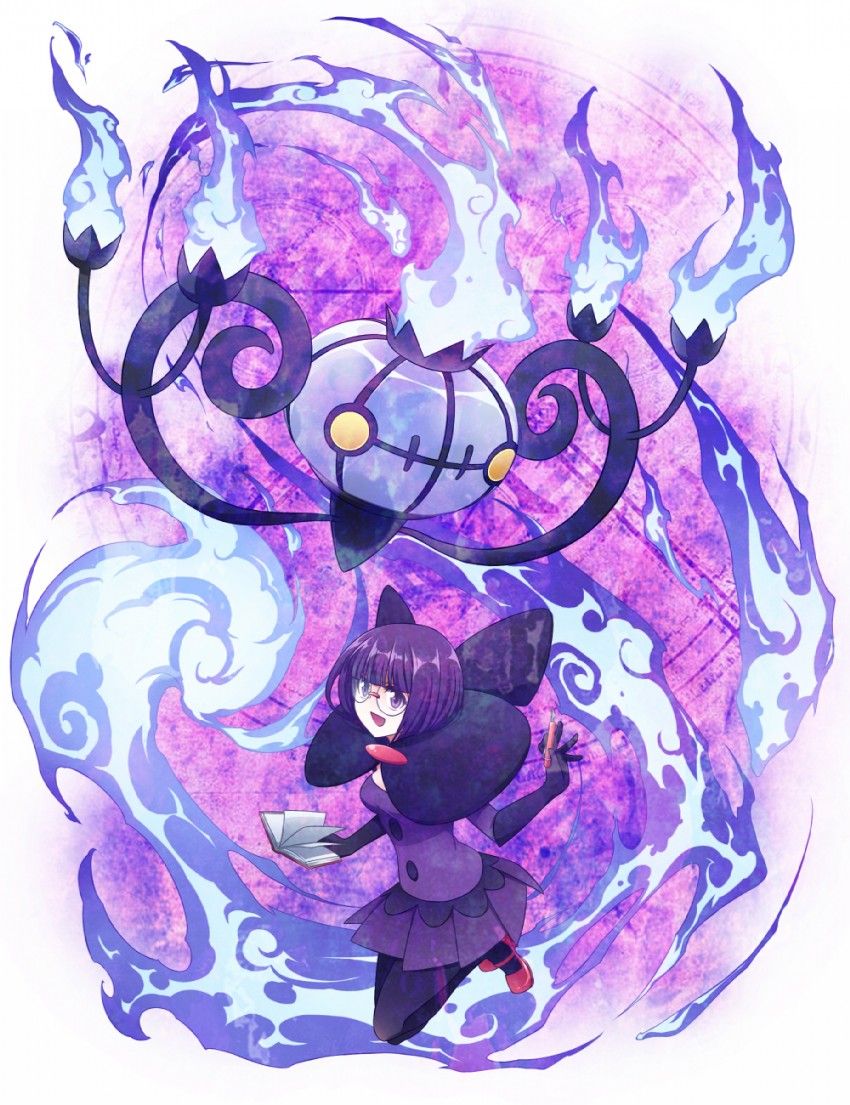 chandelure and shauntal (pokemon and 1 more) drawn by azrain