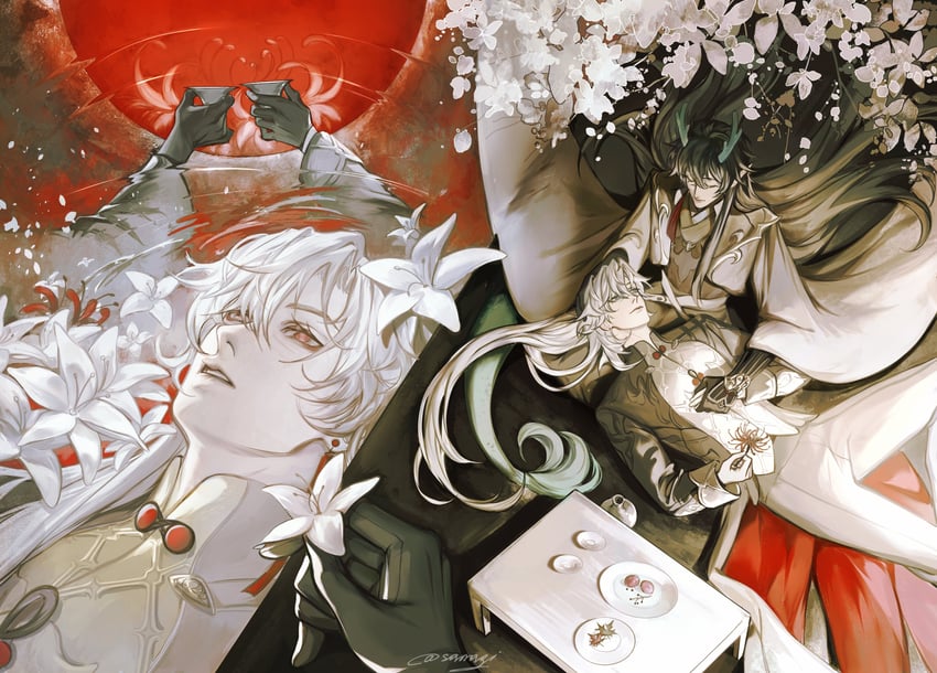 dan heng, blade, yingxing, and dan feng (honkai and 1 more) drawn by ssanagi00