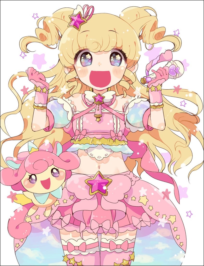 yumekawa yui and punicorn (pretty series and 2 more) drawn by hikaru_(hkr3224)