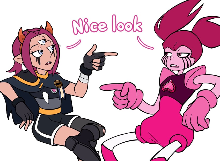 boscha and spinel (the owl house and 1 more) drawn by mocatbj4