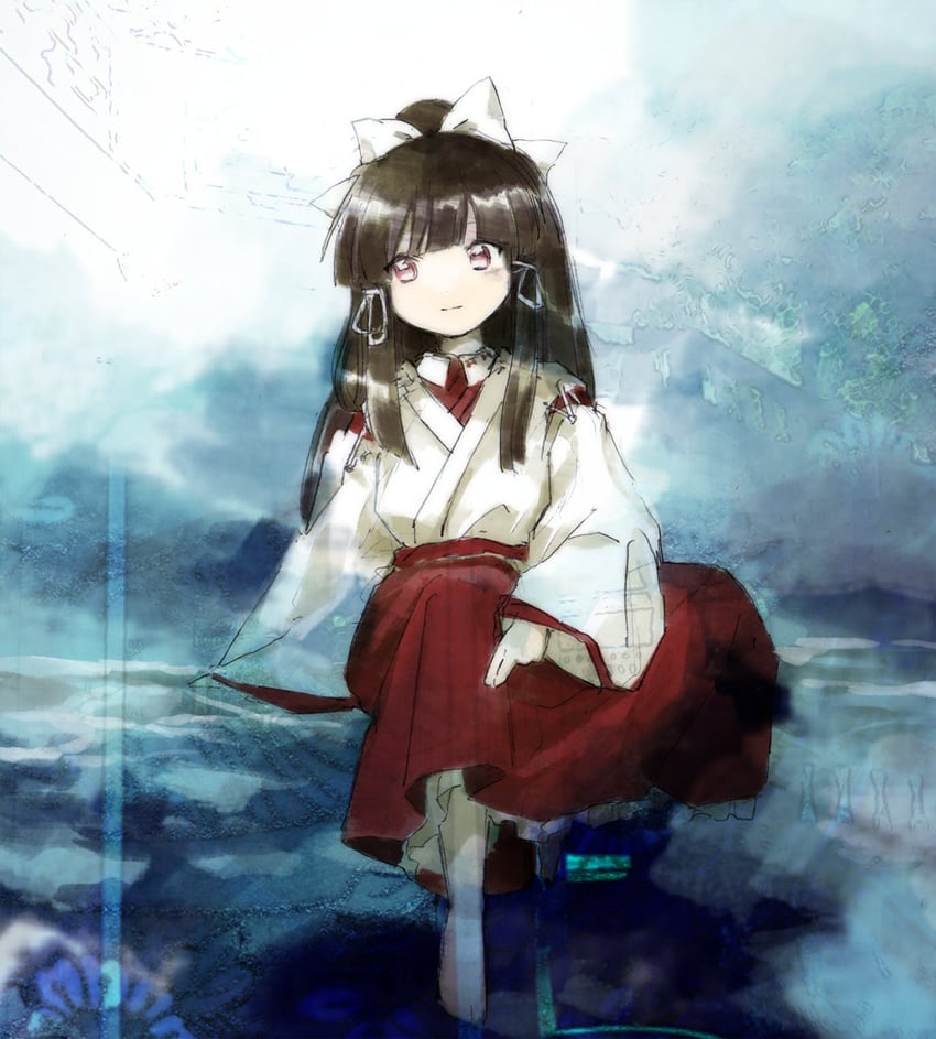 hakurei reimu (touhou and 1 more) drawn by kaigen_1025