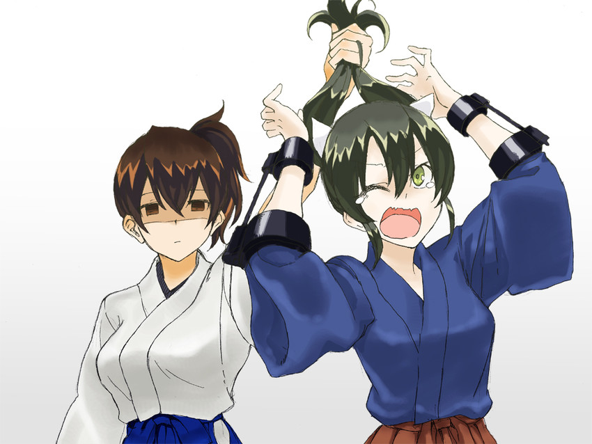 kaga, zuikaku, and zuikaku kai (kantai collection) drawn by shirubaburu
