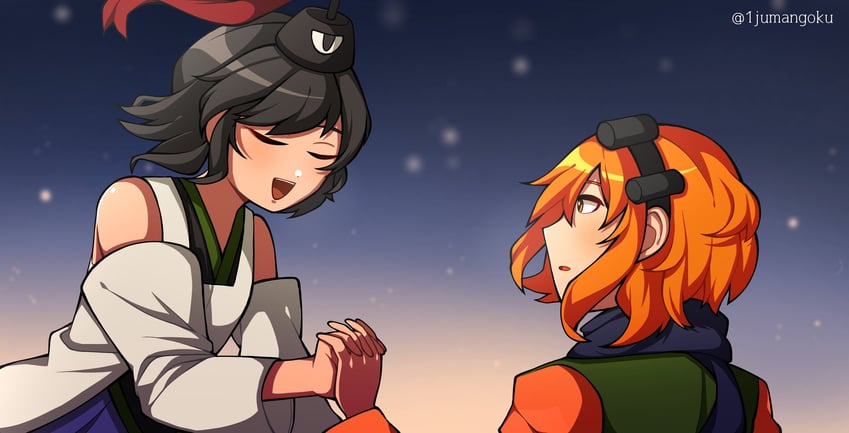 senri tsurubami and zuifeng tenkai (len'en) drawn by 1jumangoku
