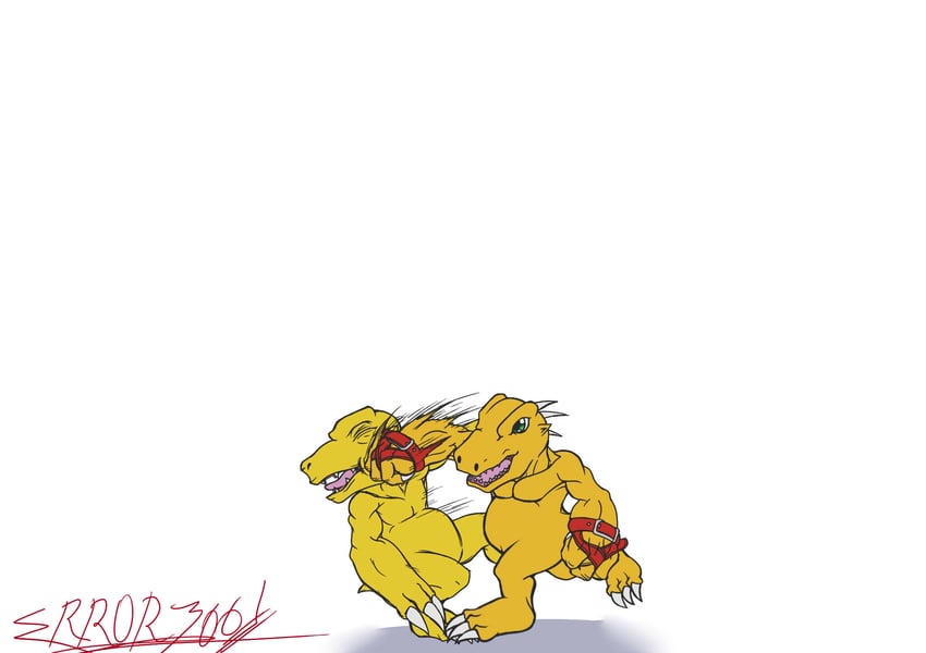 agumon (digimon) drawn by errork03