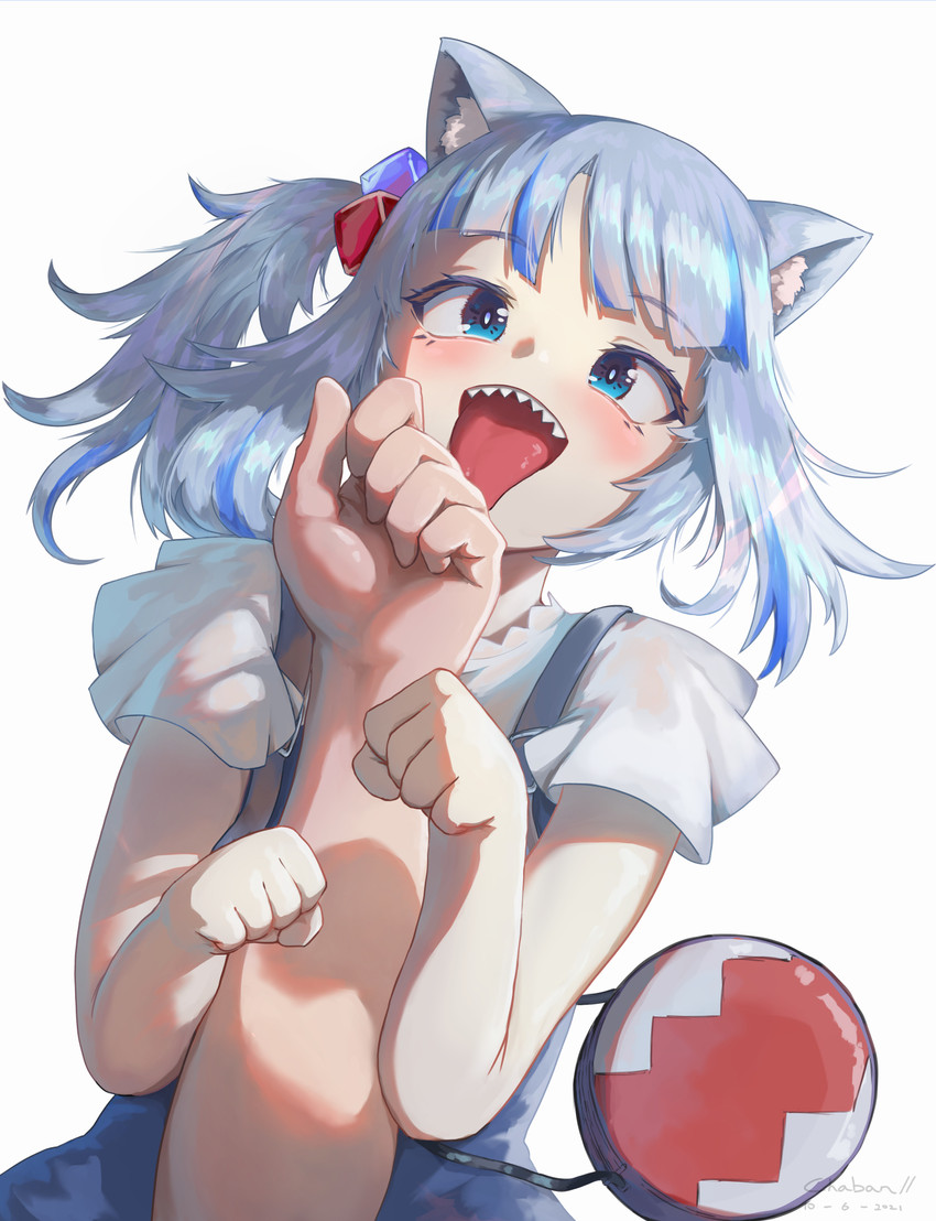 gawr gura (hololive and 1 more) drawn by kanchigai