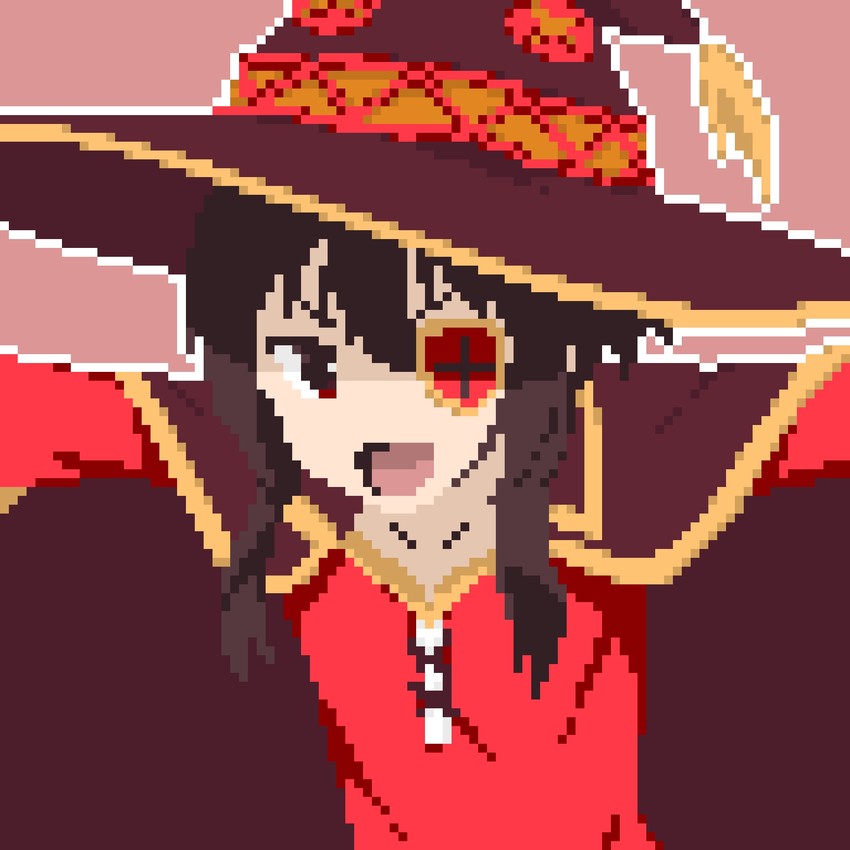 megumin (kono subarashii sekai ni shukufuku wo!) drawn by yoshike_(osakananen)