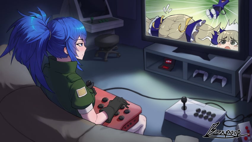 leona heidern (the king of fighters and 1 more) drawn by poopman