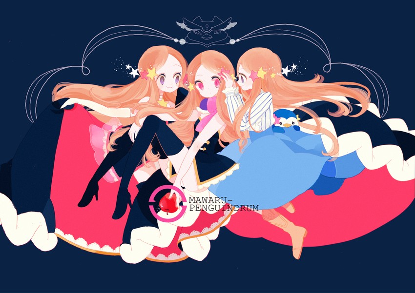 takakura himari, princess of the crystal, and penguin 3-gou (mawaru penguindrum) drawn by periko_(biscottom)