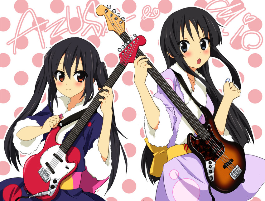 akiyama mio and nakano azusa (k-on!) drawn by futaru_usagi