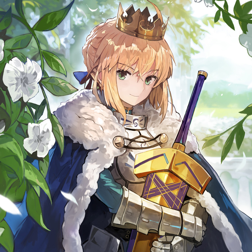 artoria pendragon and saber (fate and 1 more) drawn by alchemaniac