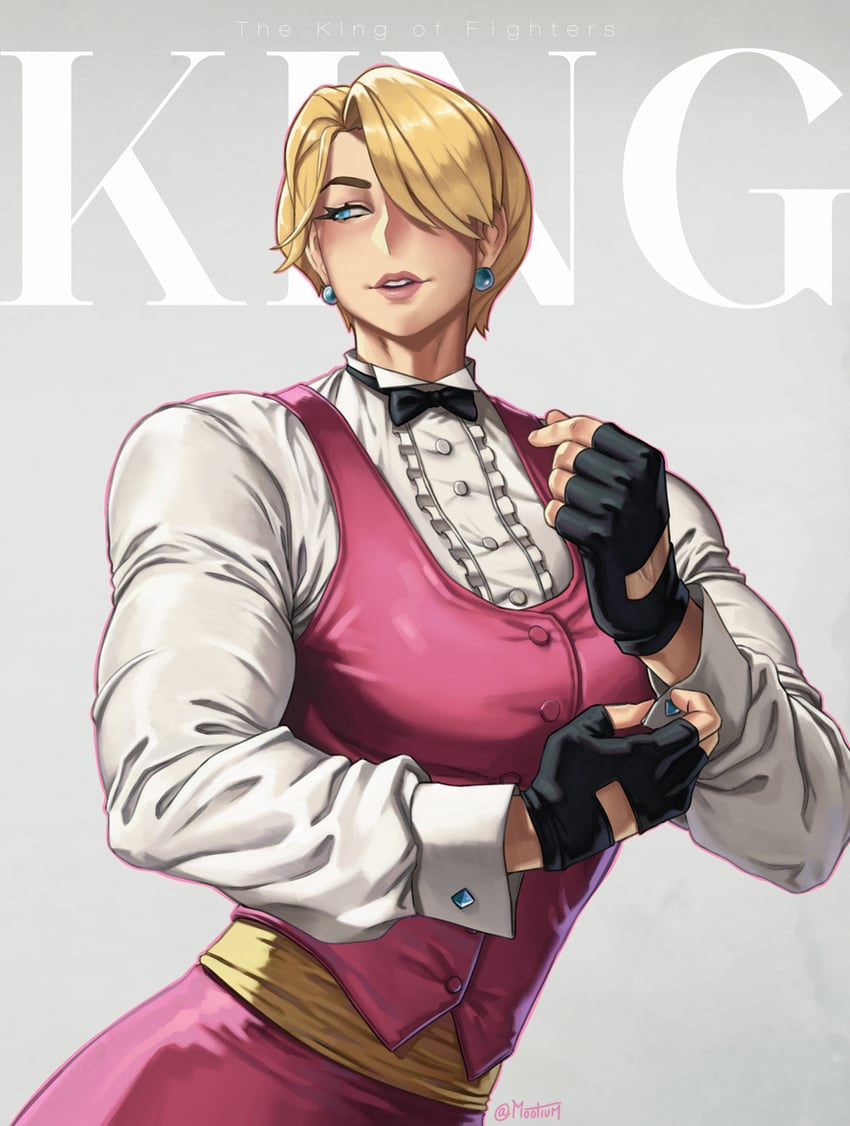 king (the king of fighters and 2 more) drawn by mootium