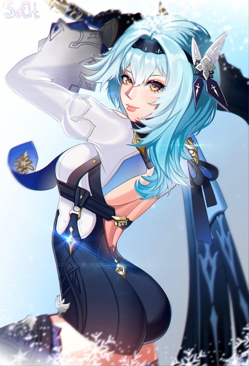 eula (genshin impact) drawn by sofit