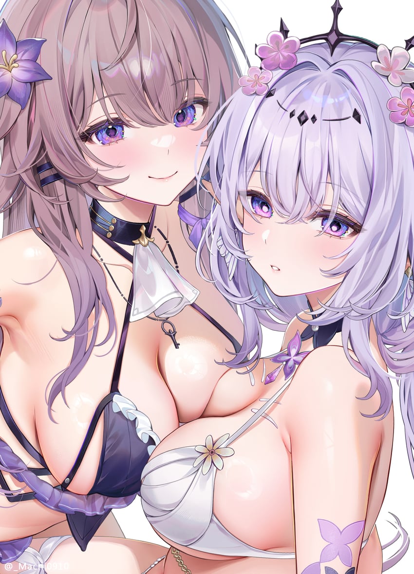 herta, castorice, and the herta (honkai and 1 more) drawn by machi_(machi0910)