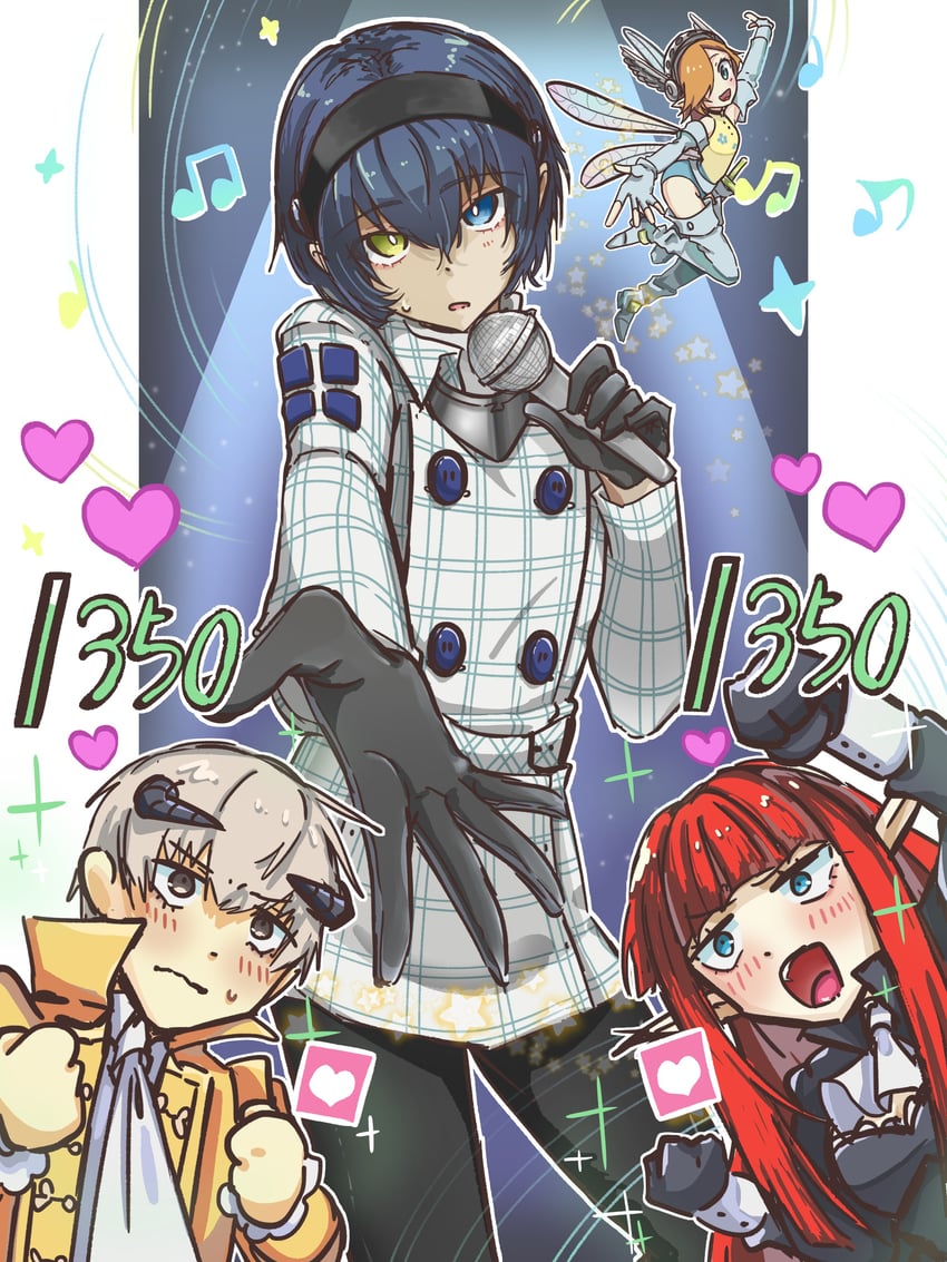 protagonist, hulkenberg, gallica, and strohl (metaphor: refantazio) drawn by soungo_(3111248)