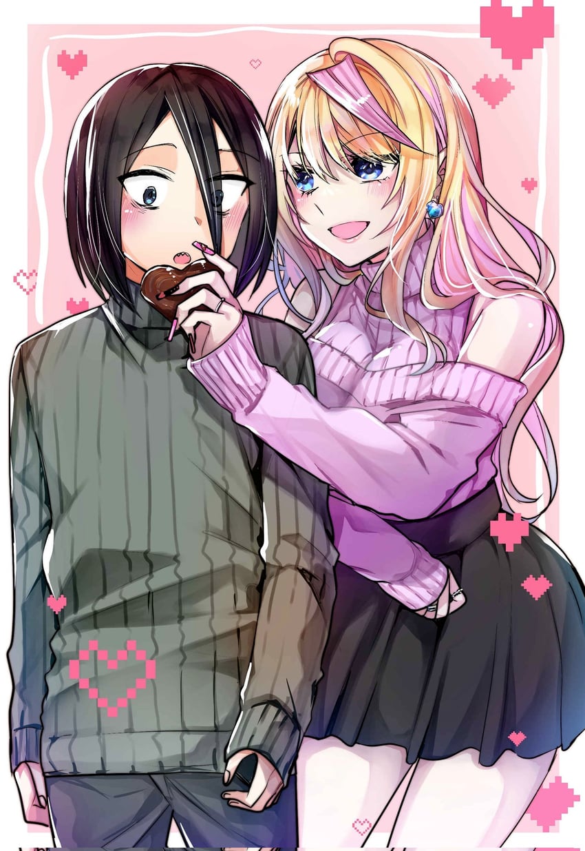 toujou fuyuki and hara taiyou (gal yome no himitsu) drawn by kudousobaku