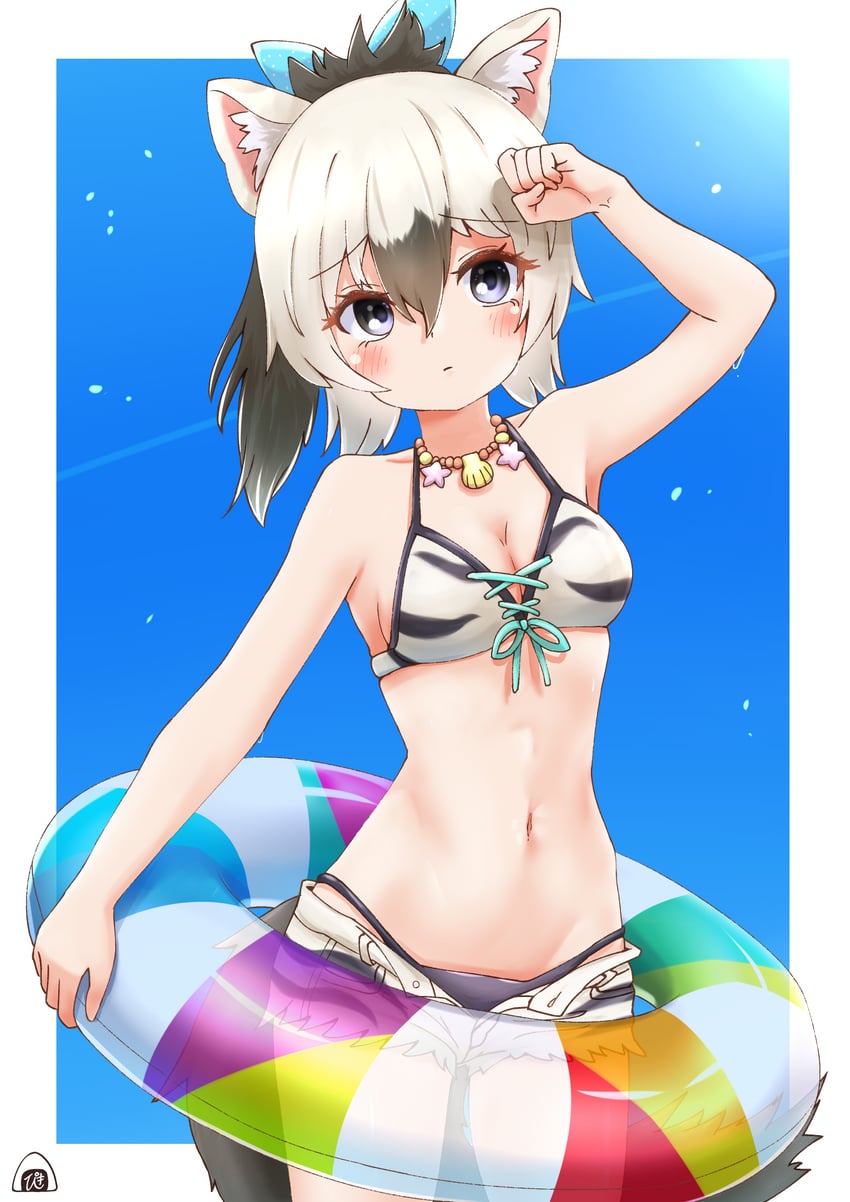 aardwolf (kemono friends and 1 more) drawn by piki_(zuru-pikio)