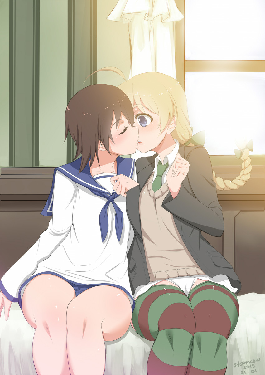 miyafuji yoshika and lynette bishop (world witches series and 1 more) drawn by stormcow