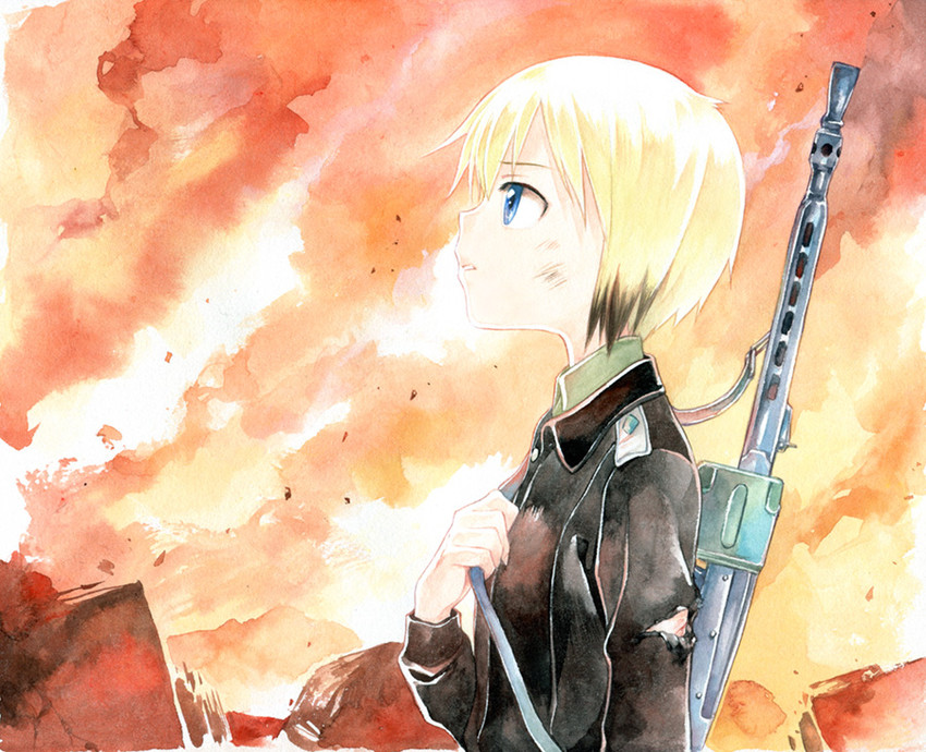 erica hartmann (world witches series and 1 more) drawn by agahari