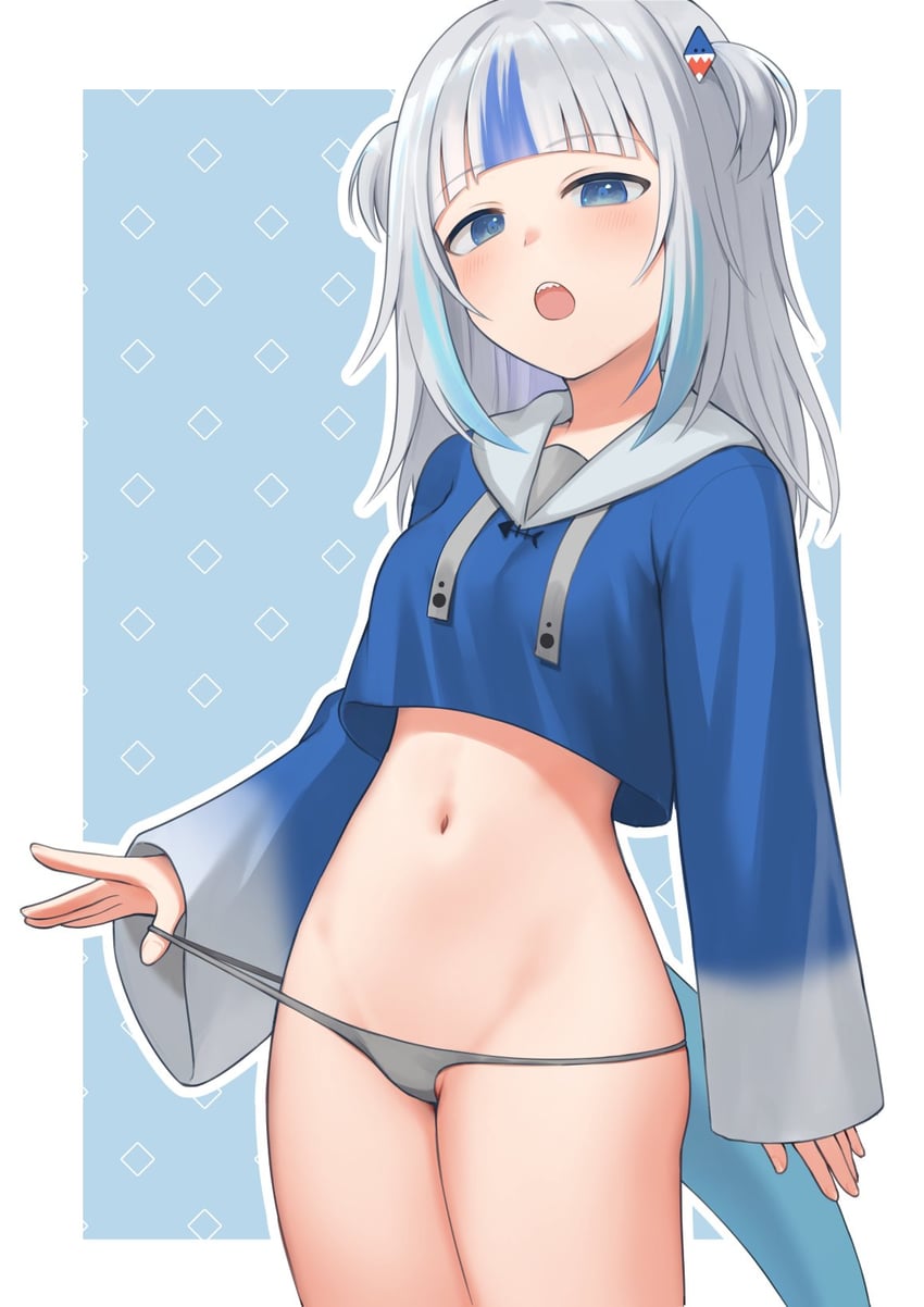 gawr gura (hololive and 1 more) drawn by nzmtarou