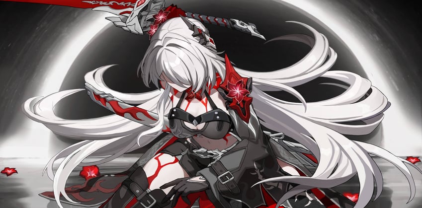 acheron (honkai and 1 more) drawn by ikarosu_(ikarosu01)