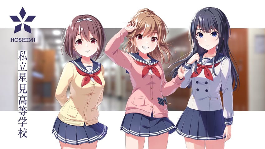 nagase kotono, hayasaka mei, and ibuki nagisa (idoly pride) drawn by qp:flapper