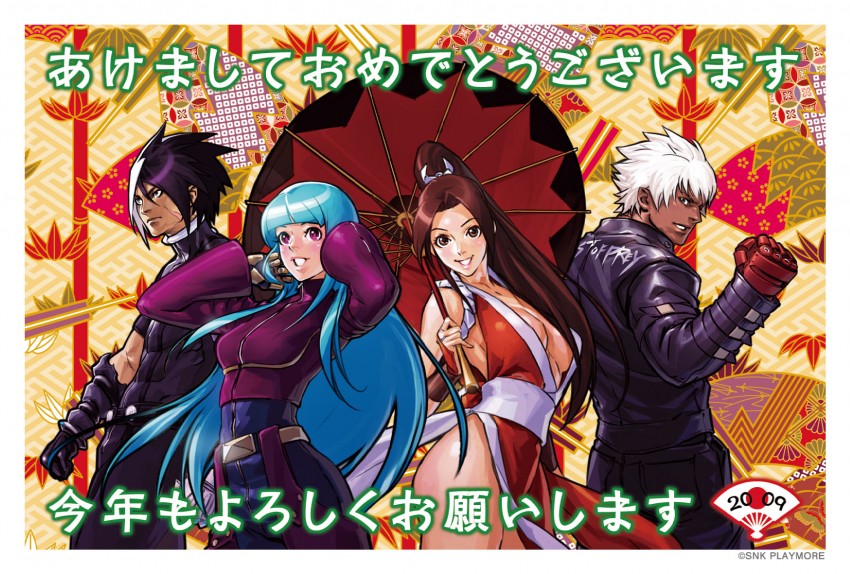 shiranui mai, kula diamond, k', and nameless (the king of fighters and 2 more) drawn by hiroaki_(kof)
