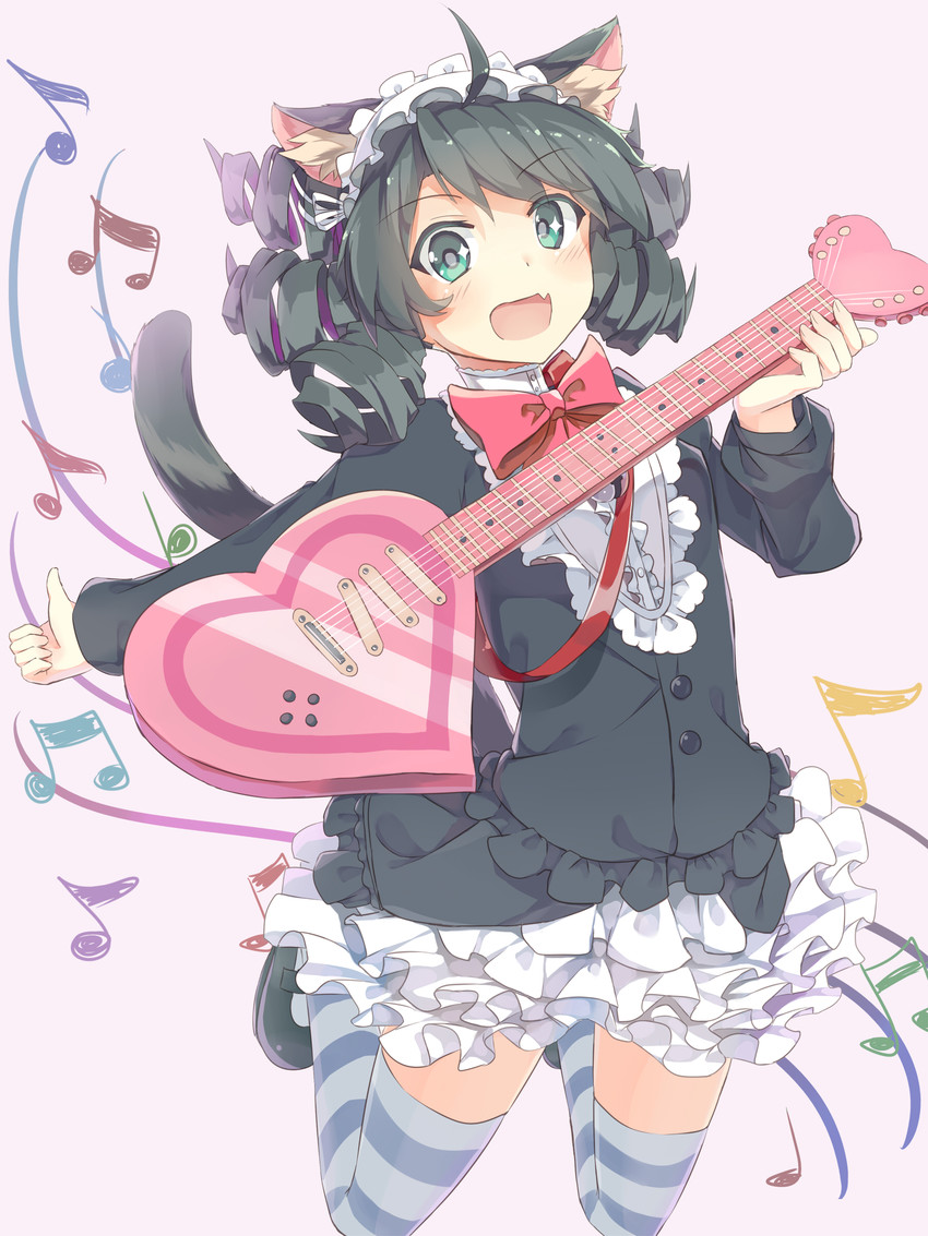 cyan and strawberry heart (show by rock!!) drawn by seneto