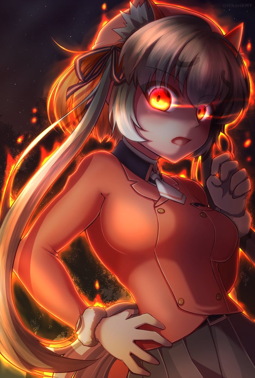 island fox (kemono friends and 1 more) drawn by hikarikmy
