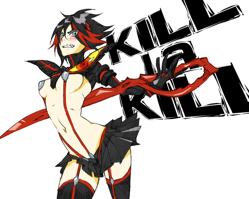 matoi ryuuko and senketsu (kill la kill) drawn by krat