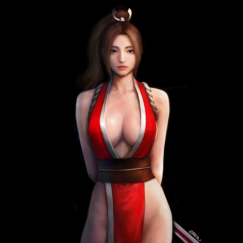 shiranui mai (the king of fighters and 1 more) drawn by eron_kim