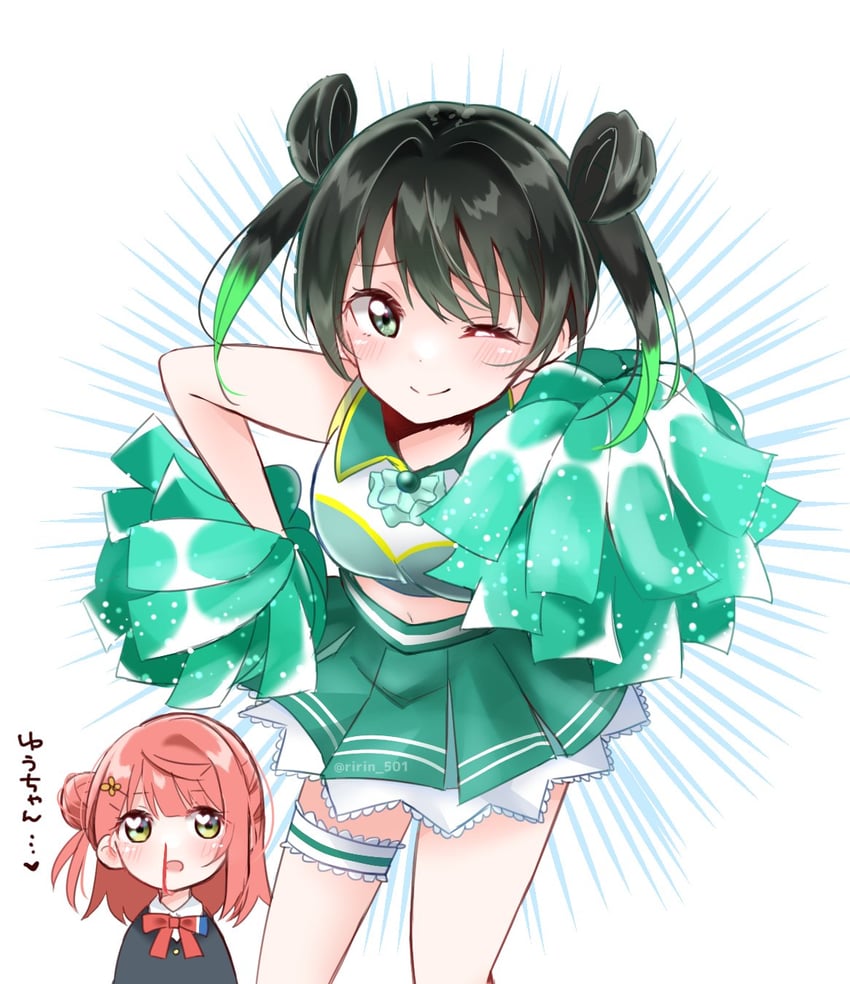 uehara ayumu and takasaki yu (love live! and 1 more) drawn by ririn_(ririn_501)