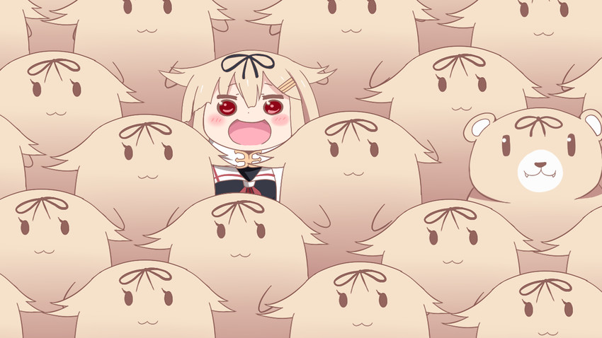 yuudachi, yuudachi kai ni, and the yuudachi-like creature (kantai collection and 1 more) drawn by yasume_yukito