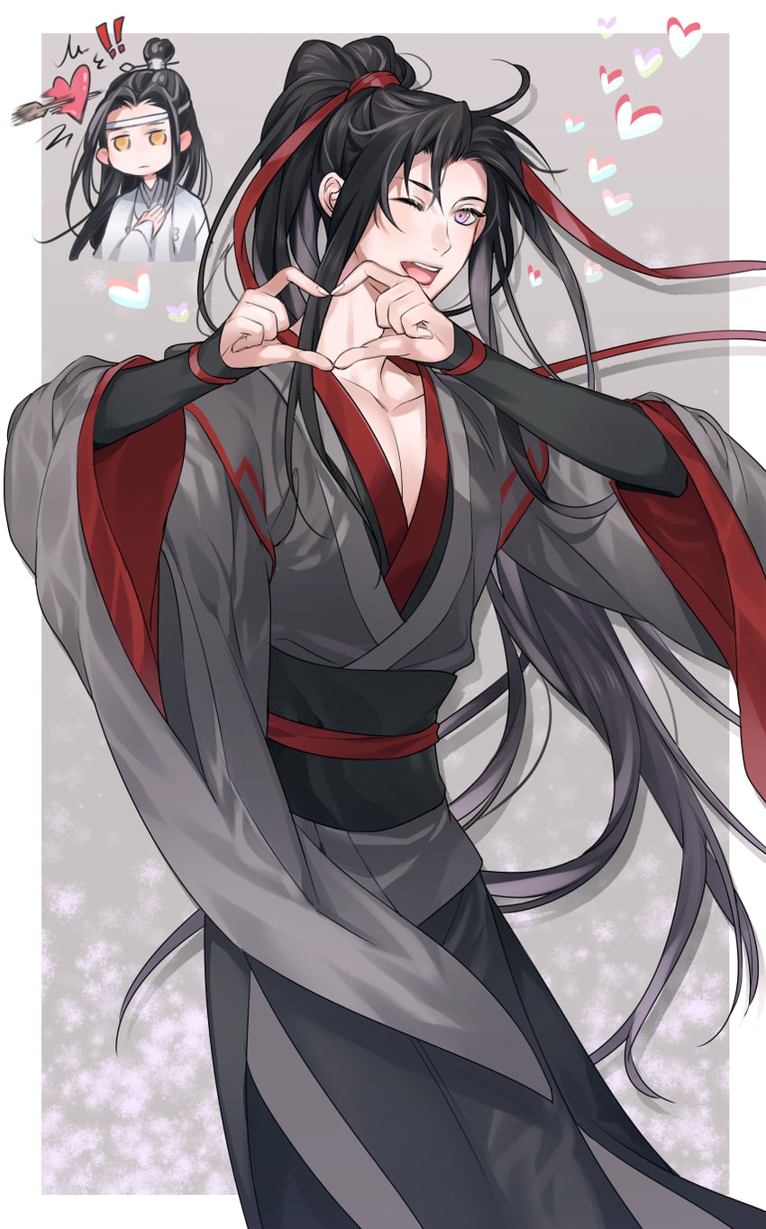 wei wuxian and lan wangji (modao zushi) drawn by ran_kisaragi