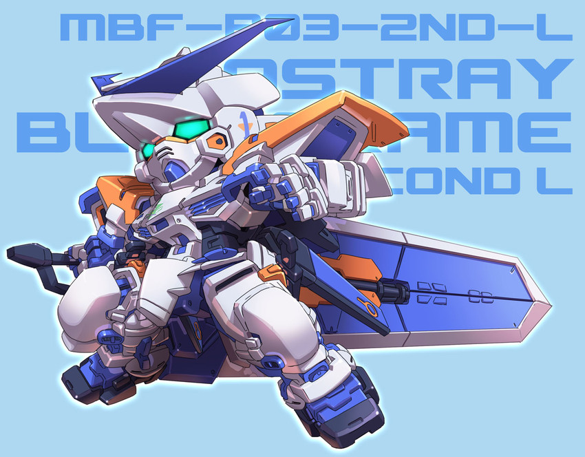gundam astray blue frame (gundam and 3 more) drawn by yabe_makoto