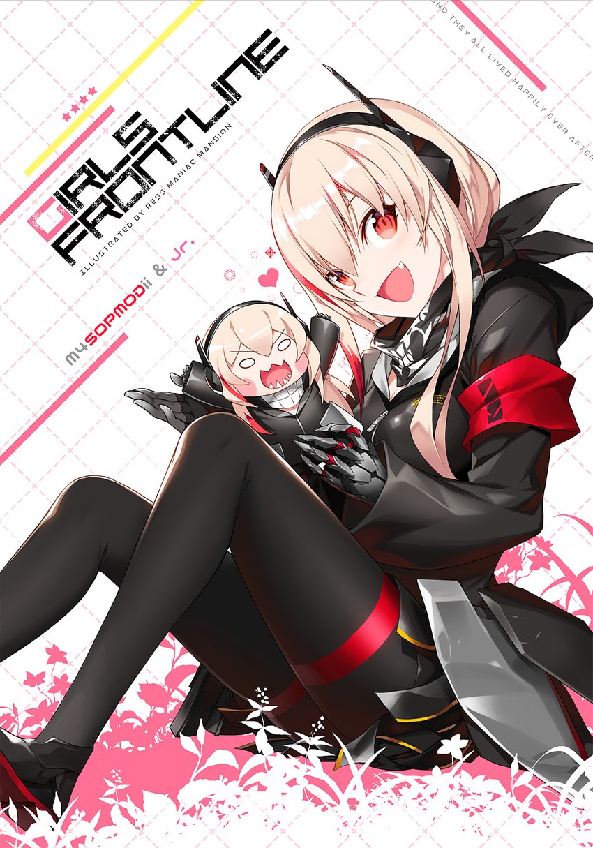 m4 sopmod ii and m4 sopmod ii jr (girls' frontline) drawn by ress