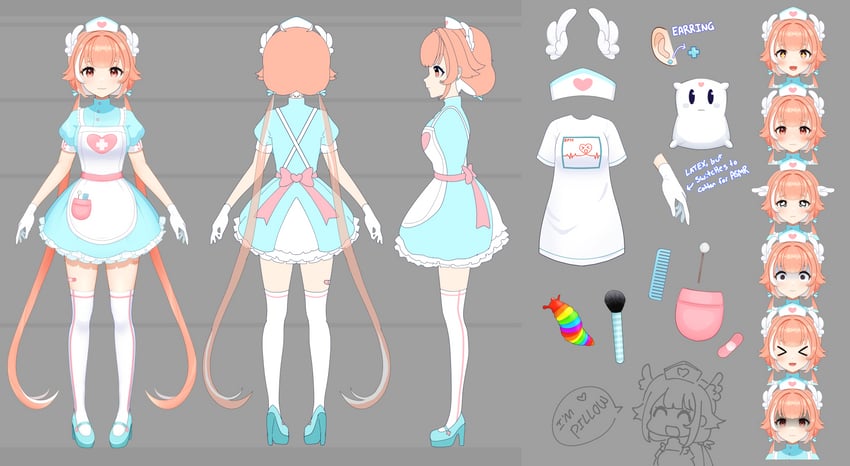 pillowdear and piwwo (indie virtual youtuber) drawn by pillowdear_(artist)