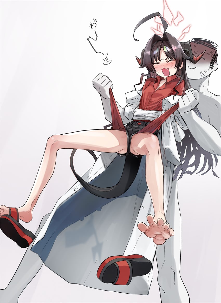 sensei, doodle sensei, and kasumi (blue archive) drawn by sadamatsu_ryuuichi