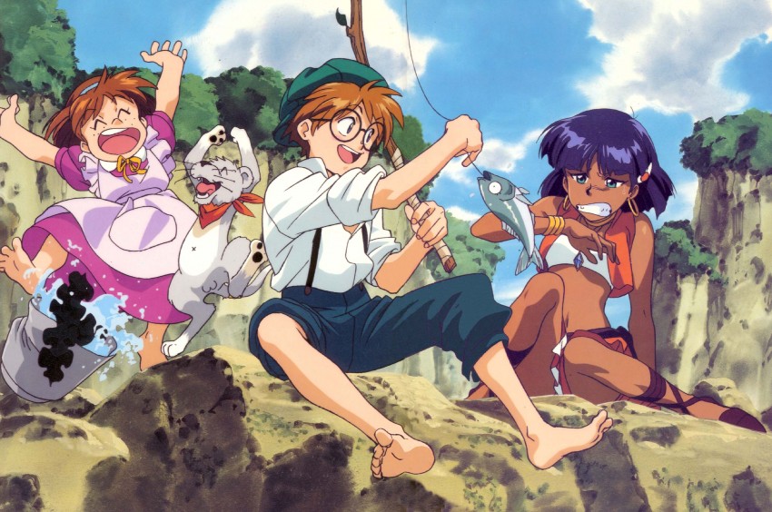nadia la arwall, king, jean roque lartigue, and marie en carlsberg (fushigi no umi no nadia)