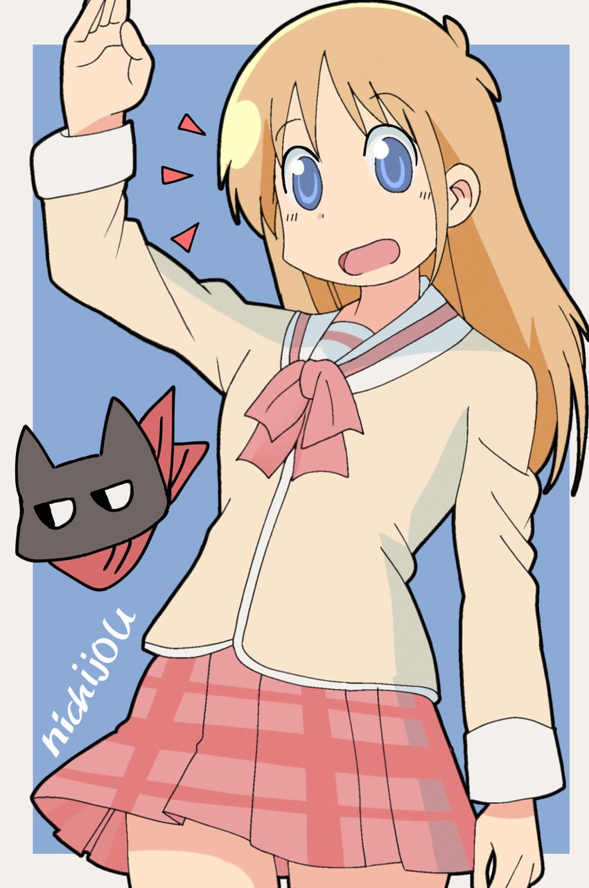 professor shinonome and sakamoto (nichijou) drawn by mi_(roki012)